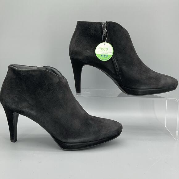 NEW Paul Green Women’s Elle Suede Booties Black Size US 10/UK 7.5 - Picture 1 of 10
